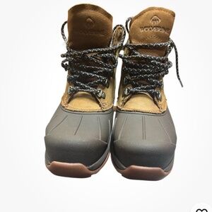 Wolverine Cognac Torrent Waterproof Duck Boot Sherpa  Women’s 8 M Brown